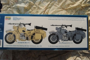 Italeri 7403 GERMAN MILITARY MOTORCYCLE with SIDECAR 1:9